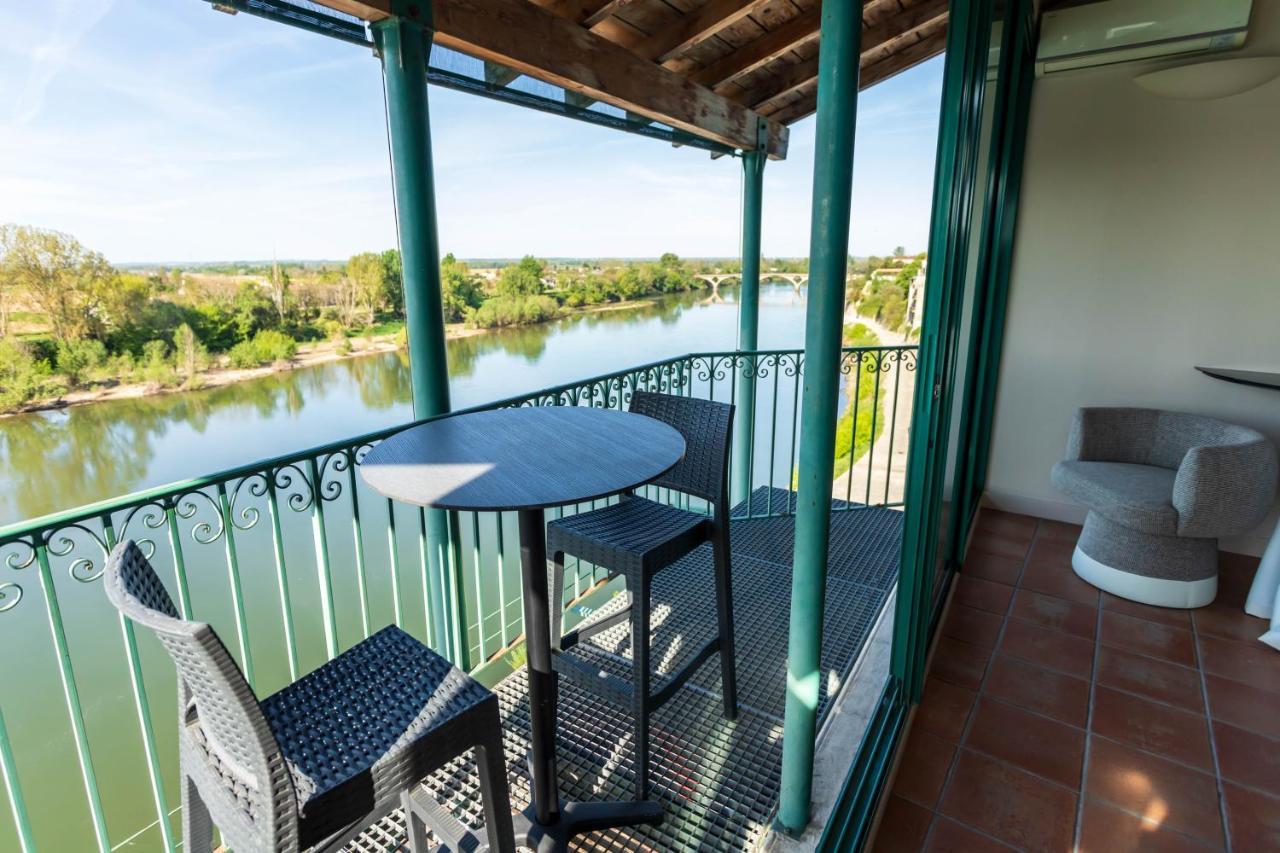 Hotel Restaurant Cote Garonne Le Balcon Des Dames - Tonneins Fauillet Marmande - Vue Panoramique Bord De Garonne Chambres Climatisees Ngoại thất bức ảnh